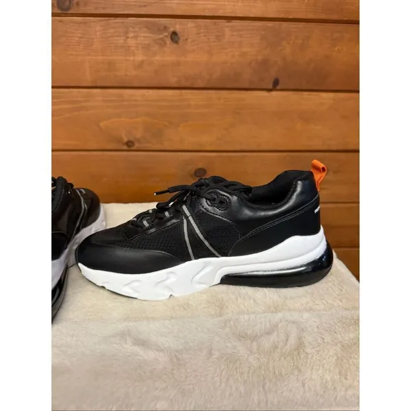 French Connection Women's FC-175 Runner Sneakers in Black/White Sz 6.5 NWOT - Image 5