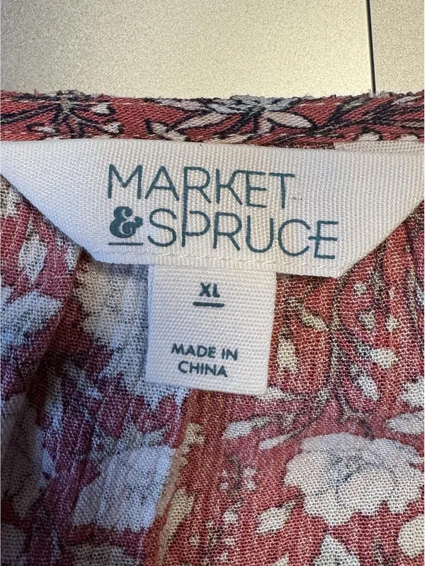 Market & Spruce Women's Floral Long Sleeve Blouse Size XL - Image 3