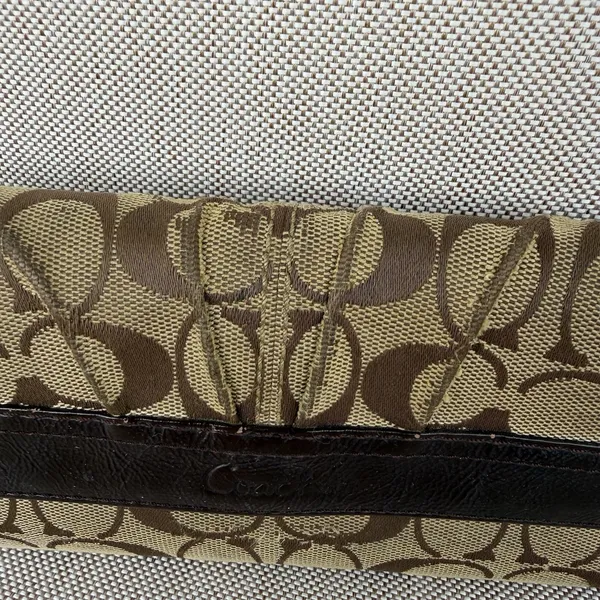 Coach Ashley Signature Jacquard Trifold‎ Wallet W/Checkbook Insert Y2K Vintage - Image 4