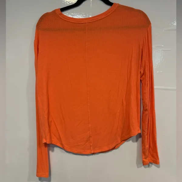 Orange Aerie‎ Long Sleeve Ribbed Top - Image 4