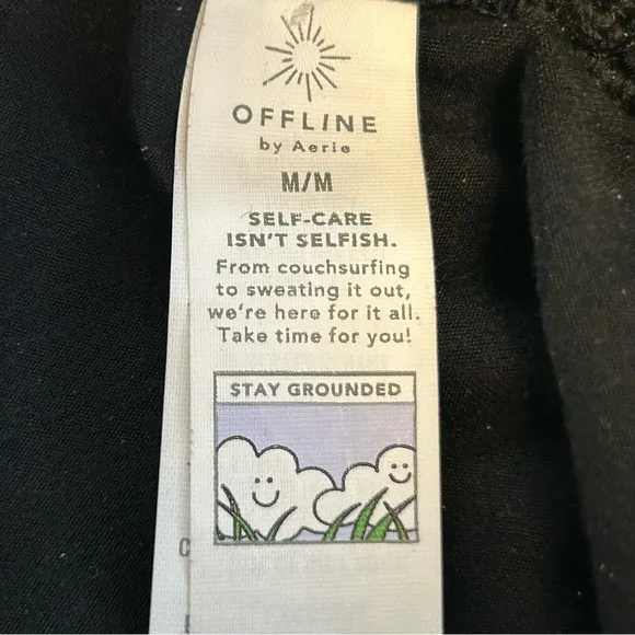 Offline by Aerie Womens M Real Luxe Black Hi-Rise Faux Leather‎ Leggings Stretch - Image 9
