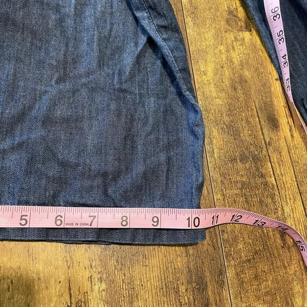 Express Womens Chambray Jumpsuit Sz 0 Boho Coastal Grandma Trouser Romper Y2k - Image 10