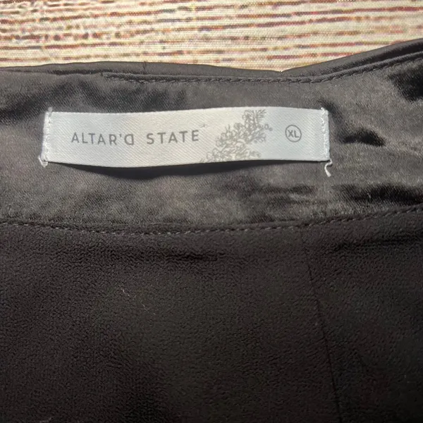 Altar'd State Black Mini Skirt‎ Women's XL Slit Micro Party Cocktail Whimsigoth - Image 6