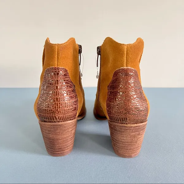 Marc Fisher Stefani Tan Suede Western Ankle Boots‎ - Image 6
