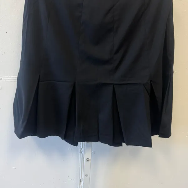 Vintage J. McLaughlin Black Pleated Drop Waist Skirt‎ Size 10 Academia Classic - Image 6