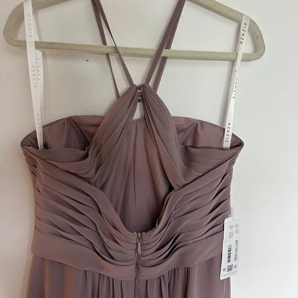 Azazie Spaghetti strap Dress in Dusk - Image 4