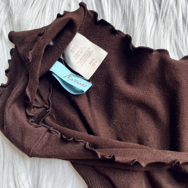 Marciano Guess 2000's Brown Seamless Off the Shoulder Top - Image 4