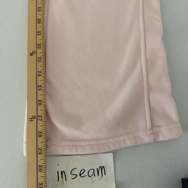 Pink Wide Leg Sweatpants Drawstring Joggers Fleece Medium Loungewear‎ Baggy - Image 9