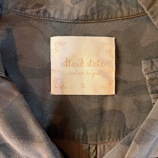 Altar'd State Camo Utility Vest Women's Size S Drawstring‎ Pockets Military - Image 5