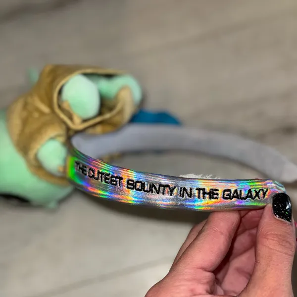 NWOT Disney Space Themed grogu and frog headband- Star Wars the mandalorian - Image 4