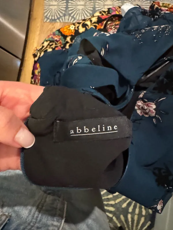 Abbeline Dress Blue floral - Image 2