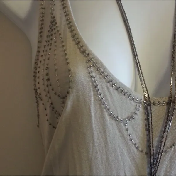 New York & Company Beaded Meckline Sleeveless Top - Image 7