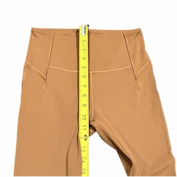 Lululemon Groove Split Hem Flare Mid‎ Rise Pants Women 6 Lt Brown Nulu LW5ENGS - Image 9