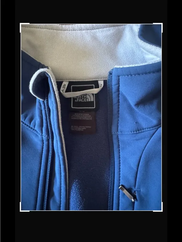 The‎ North Face Navy Blue Softshell Ski Jacket with White Logo - Image 2