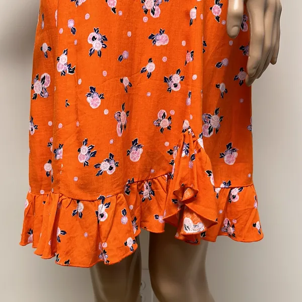 NWT Free People Orange Mini Dress with open back size S - Image 3