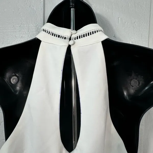 Bardot White High Keyhole Neck Sleeveless Dress Size Small NWOT - Image 9