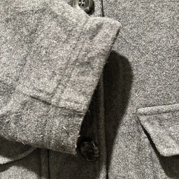 LL Bean Womens Gray Wool Blend Thinsulate Insulated Field Coat Jacket Large - Image 5