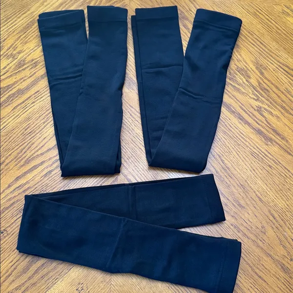 Fleece Lined Leggings - High Waisted Compression fit Winter Tights - Image 3