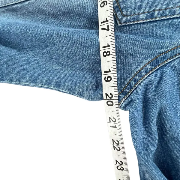 Don't Mess With Texas Jean‎ Jacket Womens XL Blue Denim Studded Western Cowgirl - Image 6