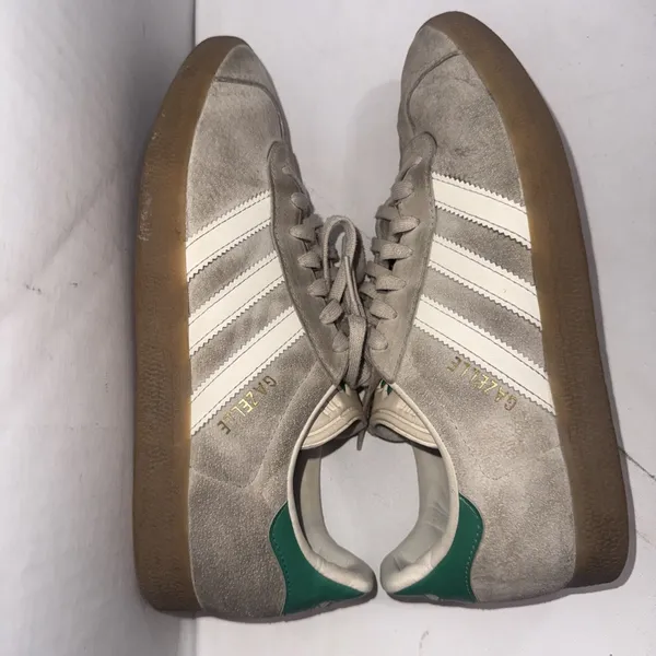 Adidas Gazelle Streetwear Bold Cream White Green Beige Shoes Sneakers Size 8.5 - Image 6