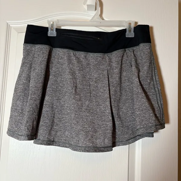 Lululemon Pace Rival Skirt (Tall) *No Panels 15". Sz 12 Heather Lux Multi Black - Image 4