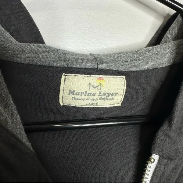 Women’s Marine Layer Size Large Grey Full‎ Zip Hoodie Sweatshirt - Image 4
