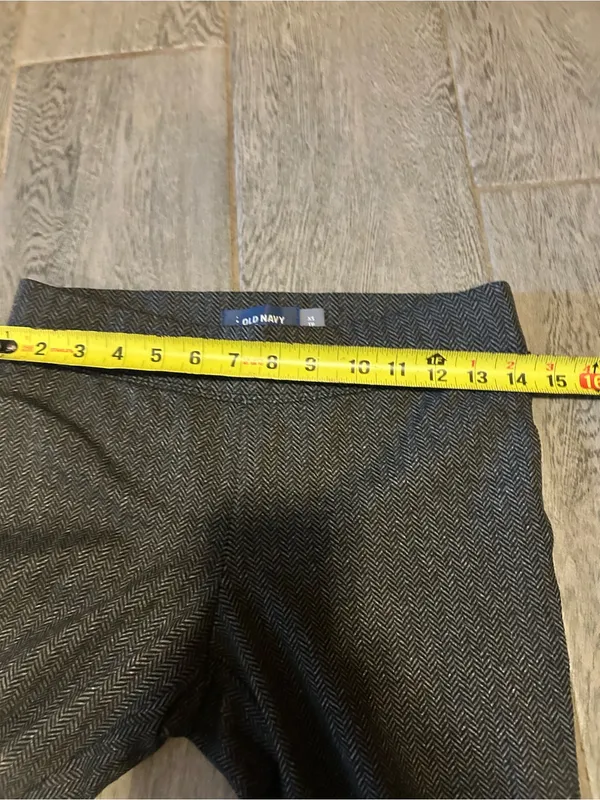 Old Navy black stevie skinny pants - size xs herringbone pattern - Image 5