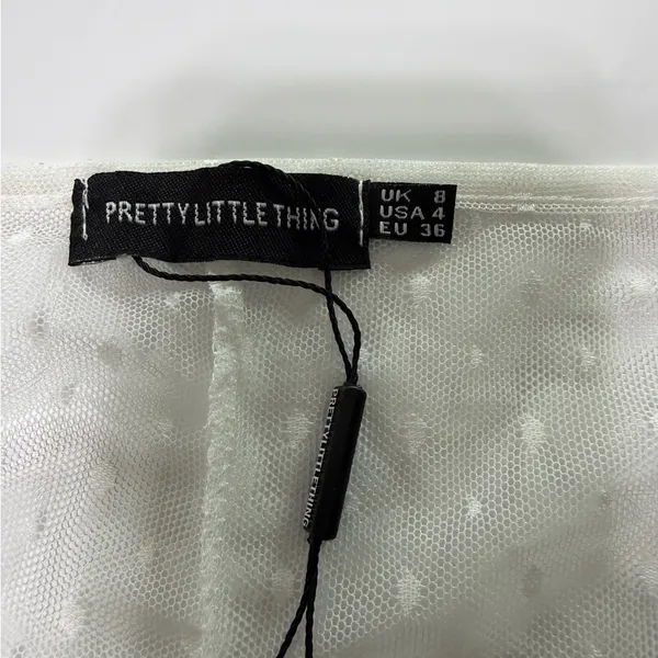 PrettyLittleThing Ivory Mesh Skirt - Image 2
