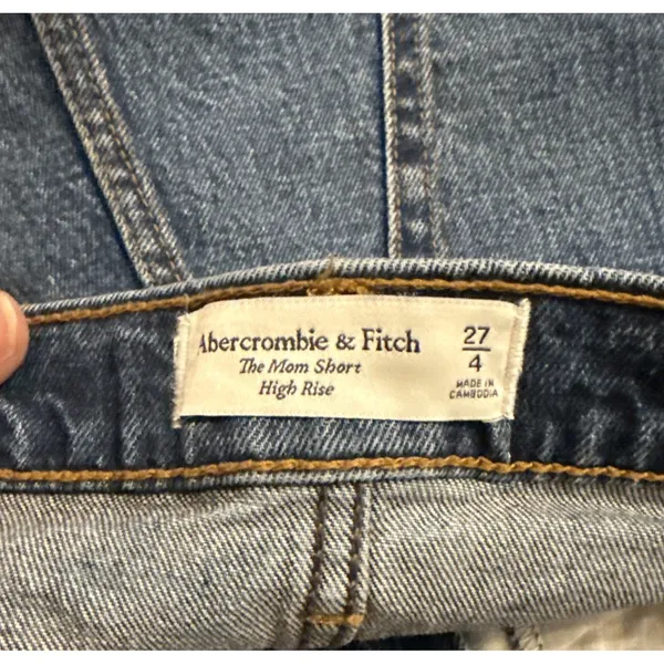 Abercrombie Fitch Womens‎ 27/4 Cutoff Mom Shorts Denim High Rise Rolled Cuff - Image 3