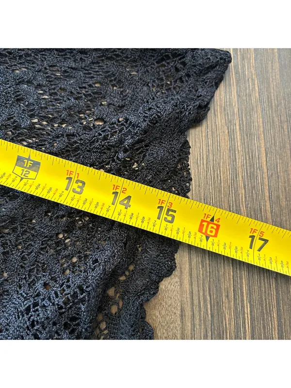 Viy Michelle Y2K Black Lace Cardigan Cropped Top S Goth Dark Romantic Whimsigoth - Image 5