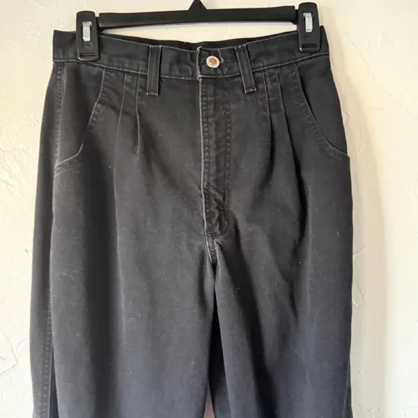 Rockies Vintage 80s Jeans Black High Waisted Denim Pants 7/8‎ Tall Western Rodeo - Image 5