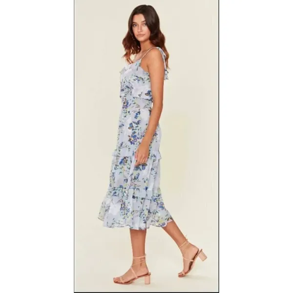 MISA LOS ANGELES Inae dress in periwinkle floral Women's Small - Image 2