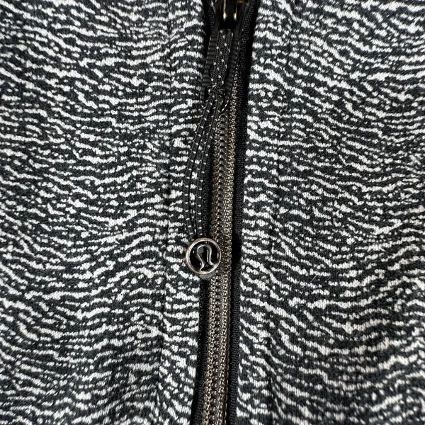 Lululemon Scuba Hoodie Splatter White Black Full Zip Sweatshirt Womens Sz. 8 - Image 11