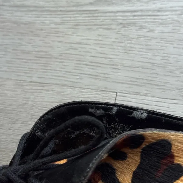 Steve Madden Leopard Print Wedge Heel Lace Up Ankle Boots - Image 7