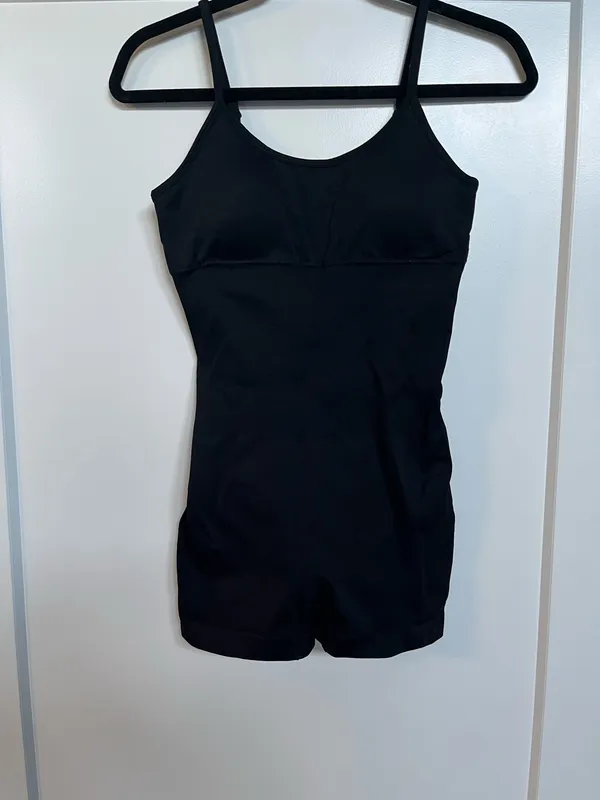 Black One Piece Bodycon Romper - Image 2