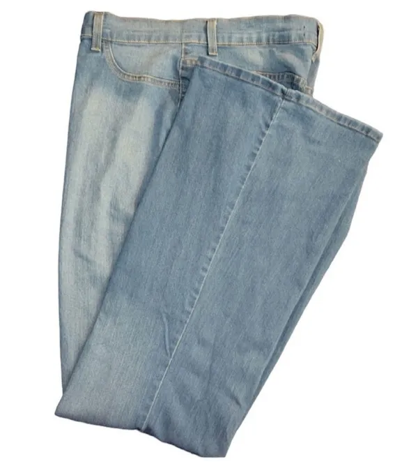 Vibrant . Wide leg jeans. Blue. XL - Image 2