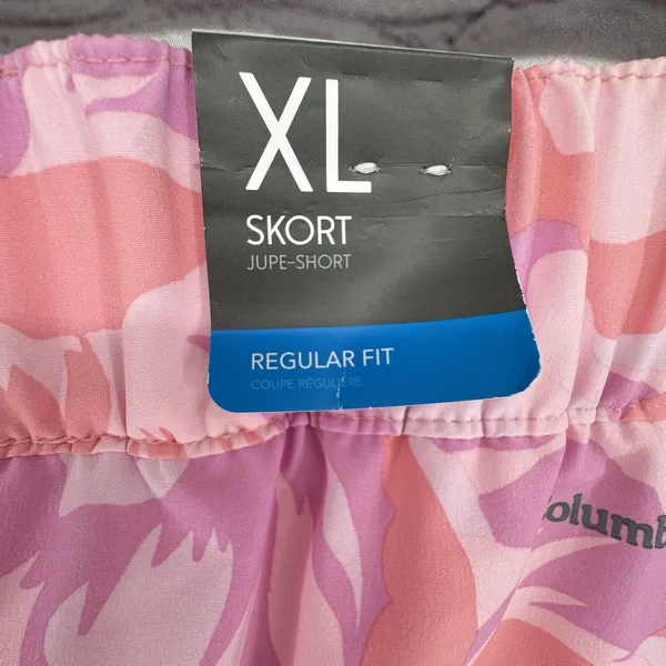 NWT Columbia Skort Women's XL Pink Bogota Bay Tropical Print Omni Shield - Image 6
