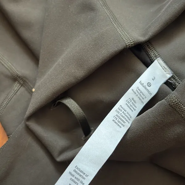 Lululemon Wunder Under High Waisted Olive Green 8 Inch Biker Short - Image 3