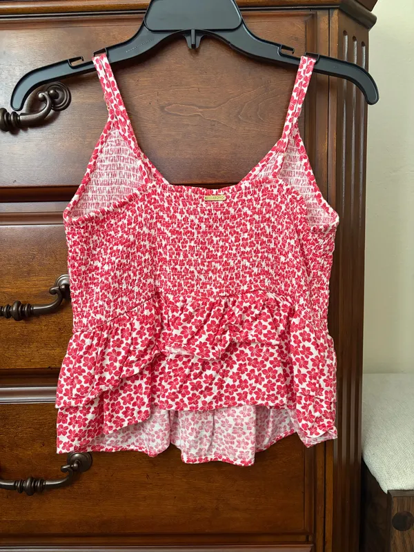 Billabong pink floral tank top - Image 2