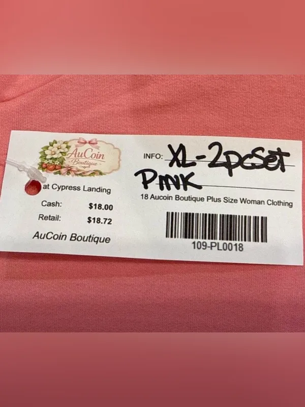 Aucoin Boutique Loungewear/Pajama Set With Shirt & Shorts XL New - Image 3