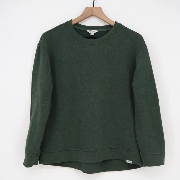 Orvis Classic Collection Hunter Green Heather Modal Blend Crewneck Sweatshirt S - Image 2