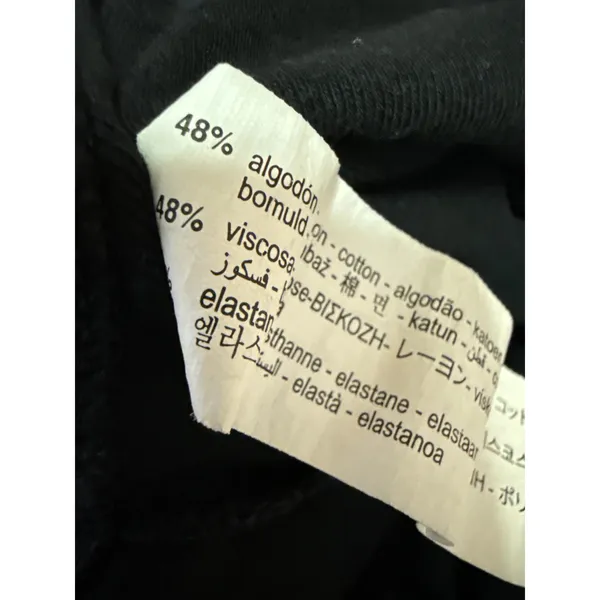 Zara Women's Black Long Sleeve Crew Neck Stretch T Shirt Bodysuit Top Size M - Image 4
