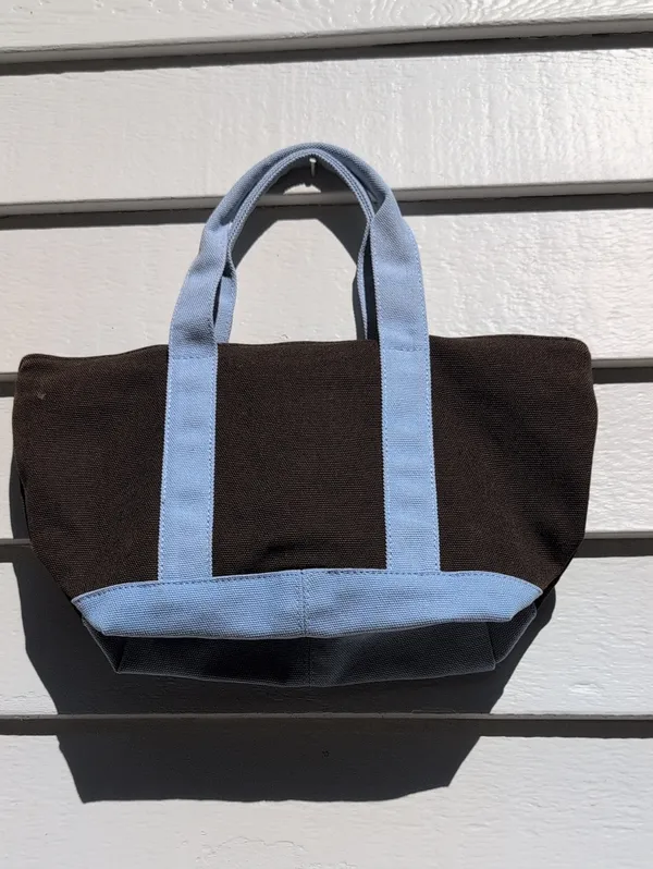NWT GAP Brown Canvas Mini Tote | Gap Zipper Top Mini Canvas Tote - Image 2