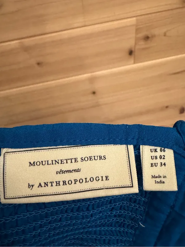 Moulinette Soeurs Anthropologie Size 2 Embroidered Floral Crop Top - Image 8