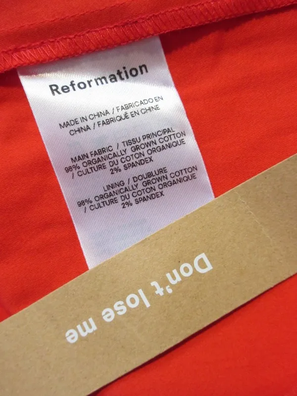 NWT Reformation Buckley in Paprika Red Organic Cotton Strapless Midi Dress 10 - Image 9