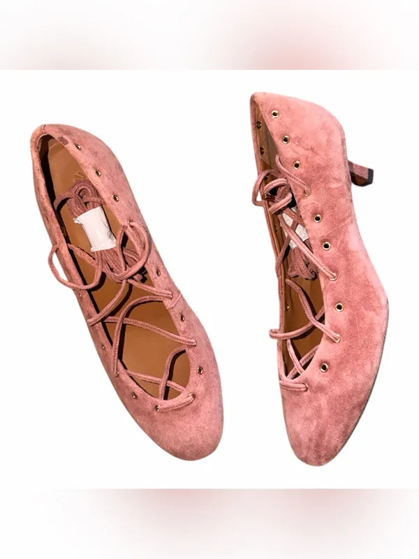 NEW Madewell Remy Wraparound Ankle Strap Kitten Heel Pump 8.5 M, ROSY MAUVE - Image 8