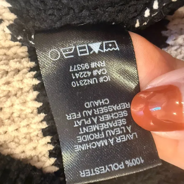 SANCTUARY Black and Cream Stripe Chenille Sweater size Medium‎ - Image 8