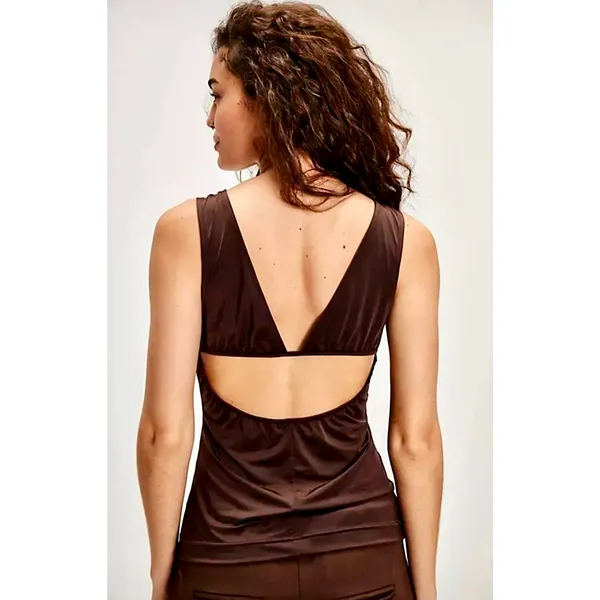 Free People Take You There Open Back Cami Wine M - Image 4