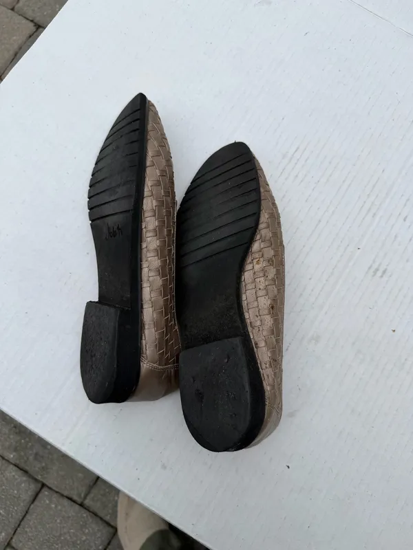 Cole Haan Woven Leather Flats Brown Slip On Loafers Made in Italy - Image 12