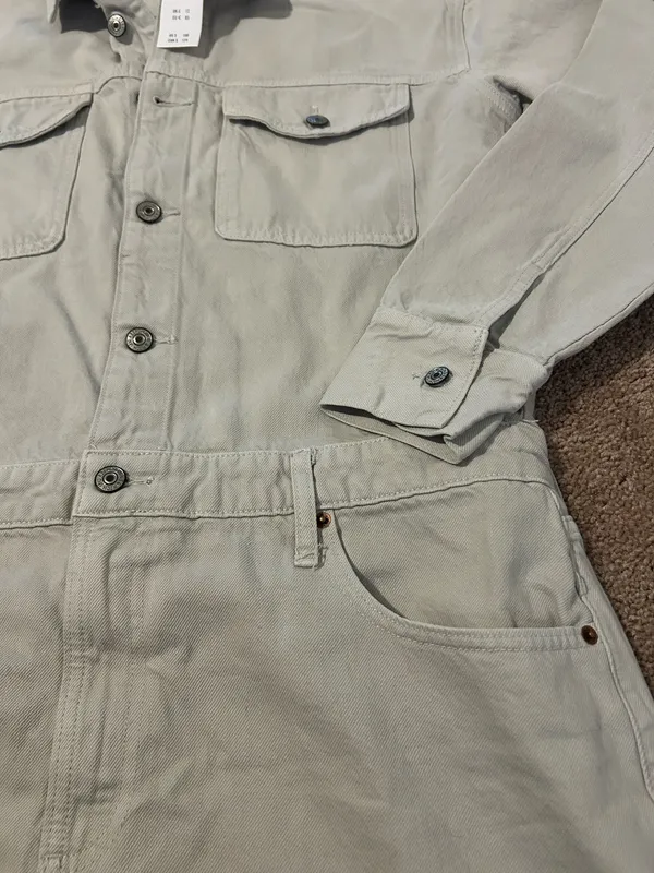 Abercrombie & Fitch Light Gray Shirt Dress - Image 7